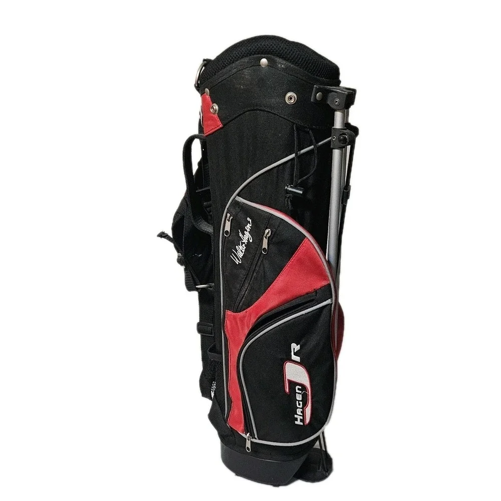Walter Hagen Golf Bag JR Junior With Stand & Hood Red/Black-Hager R